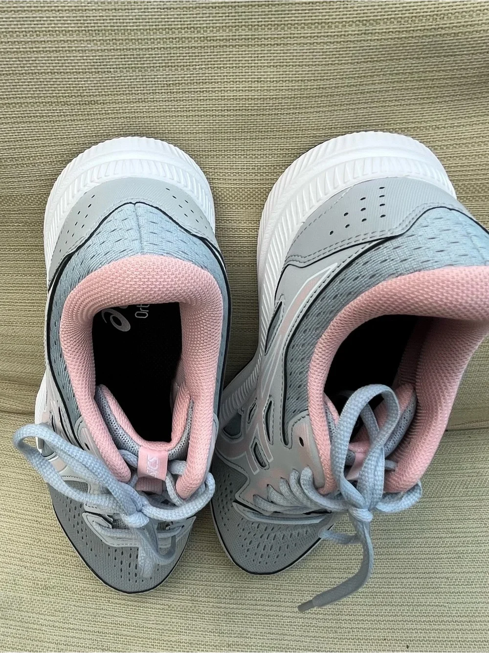 ASICS Women's Light grey and Pink Running Sneakers